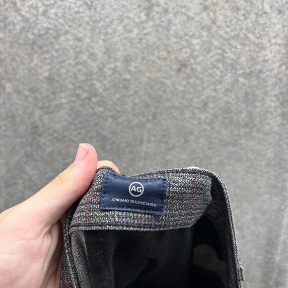 Adriano Goldschmied Dress Pants Mens 36R Gray Houndstooth South Gate Check - Picture 13 of 14